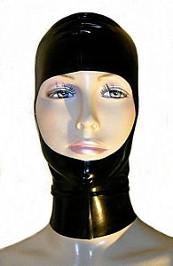 latex open face hood